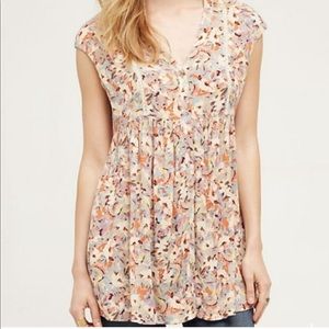 ✨ANTHROPOLOGIE✨ anthro floral tunic